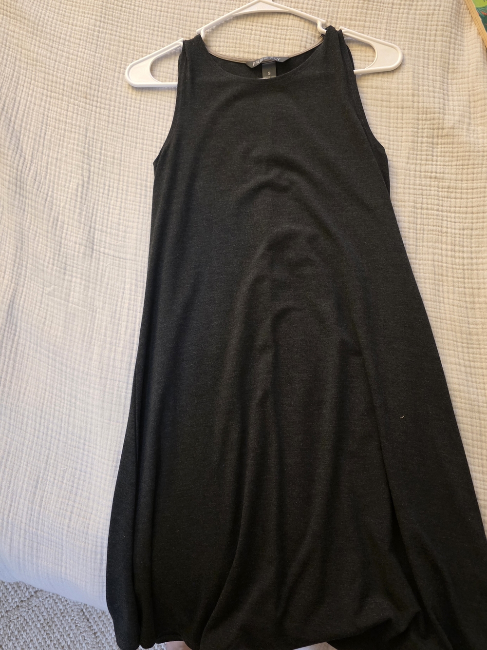 Free Fly Black Sleeveless A-Line Midi Dress